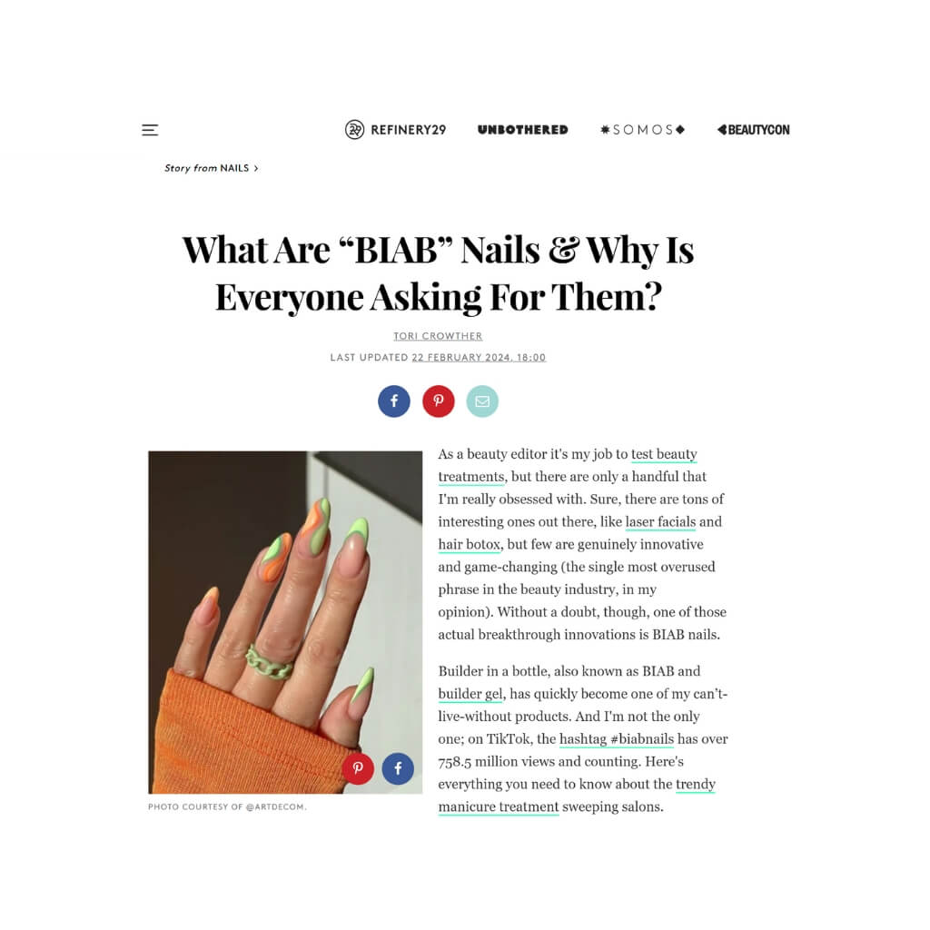 Paint Nails London featured in an article in refinery29