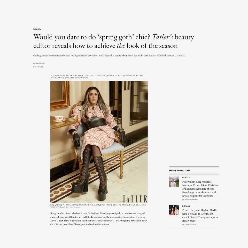 a Tatler article featuring Paint Nails London